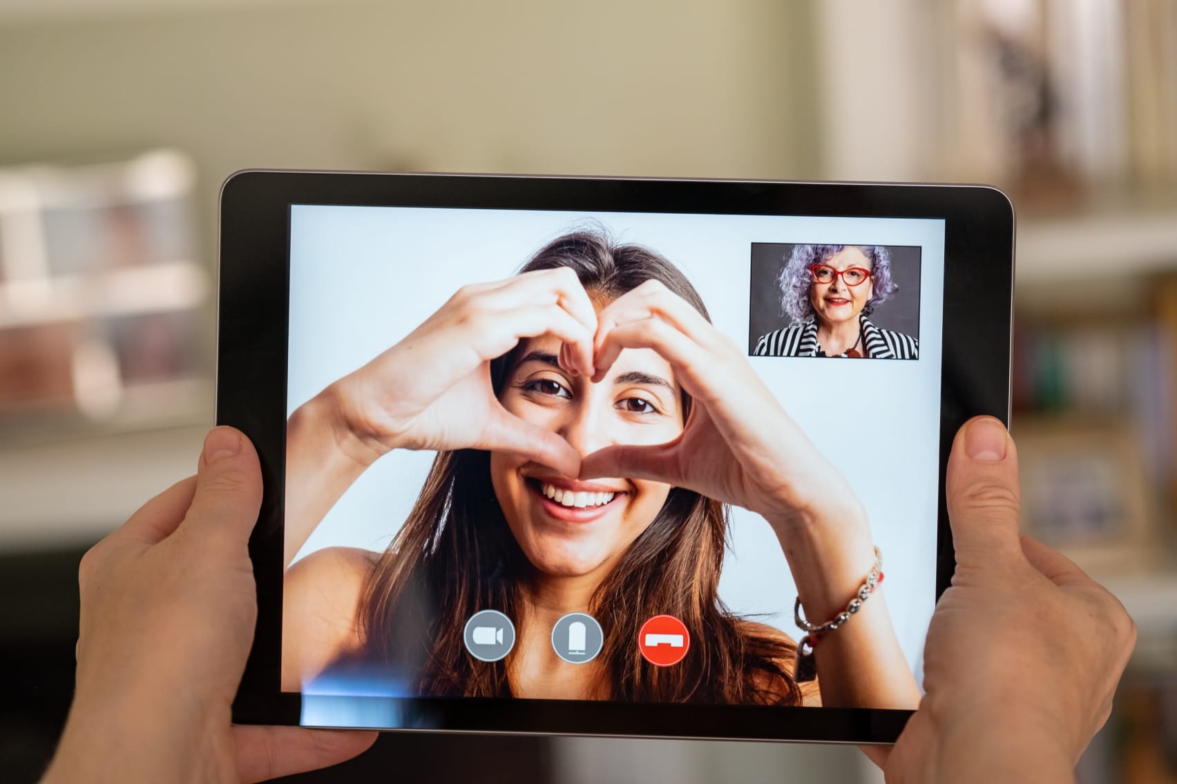 Video call by tablet